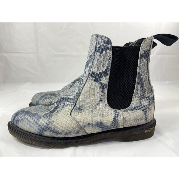Dr.Marten's Flora Asciano Leather Snakeskin Embossed Chelsea Boot Women's Size 7 - Picture 4 of 14